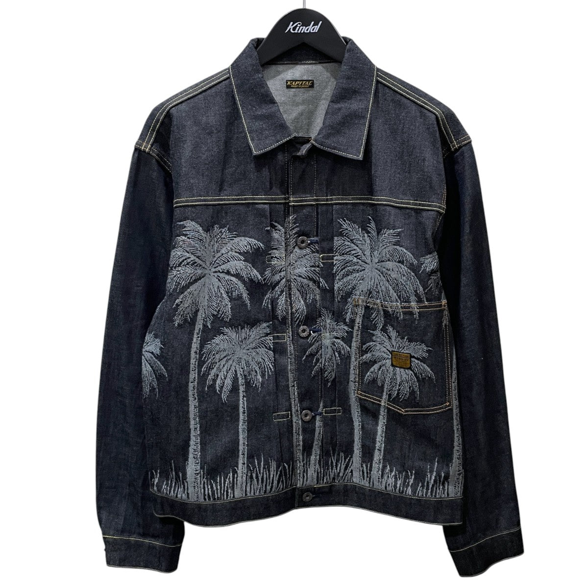22SS 12ozパームツリージャガードデニムジャケット 1stタイプ 12oz Palm Tree Jacquard Denim 1ST JKT K2203LJ039