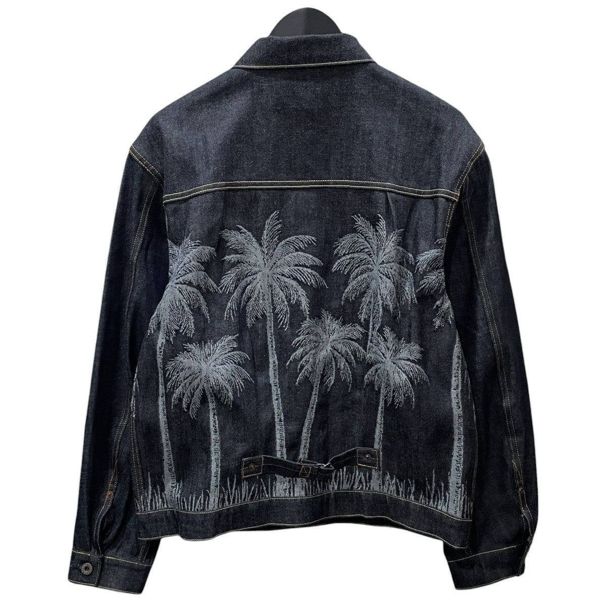 22SS 12ozパームツリージャガードデニムジャケット 1stタイプ 12oz Palm Tree Jacquard Denim 1ST JKT K2203LJ039