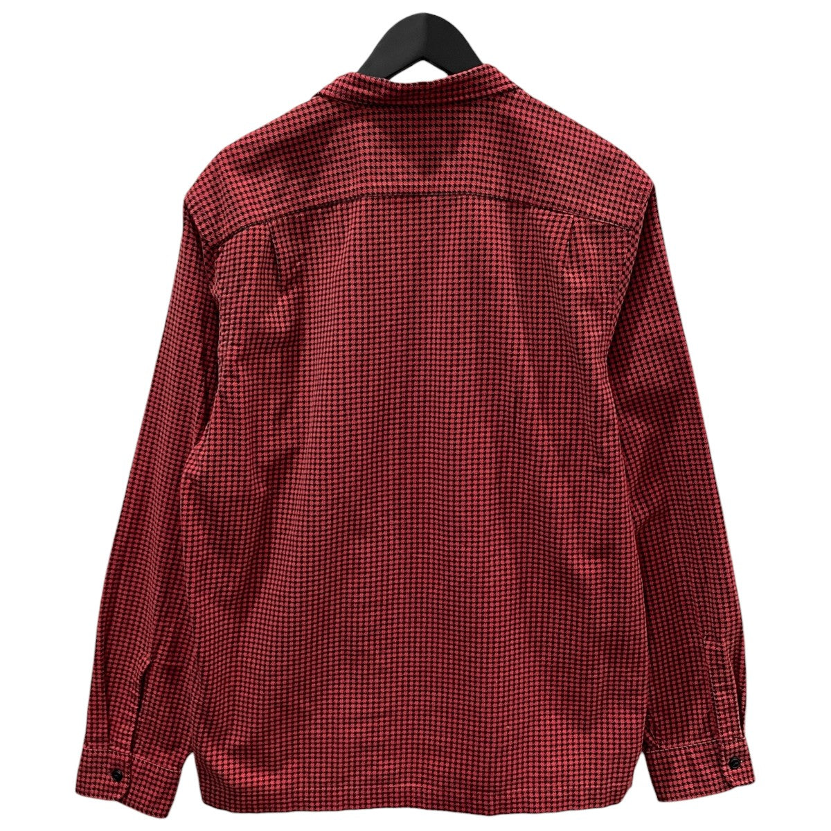 千鳥格子柄オープンカラー長袖シャツ Monterey Houndstooth Check Camp Shirt モントレー ハウンドトゥースチェック キャンプシャツ