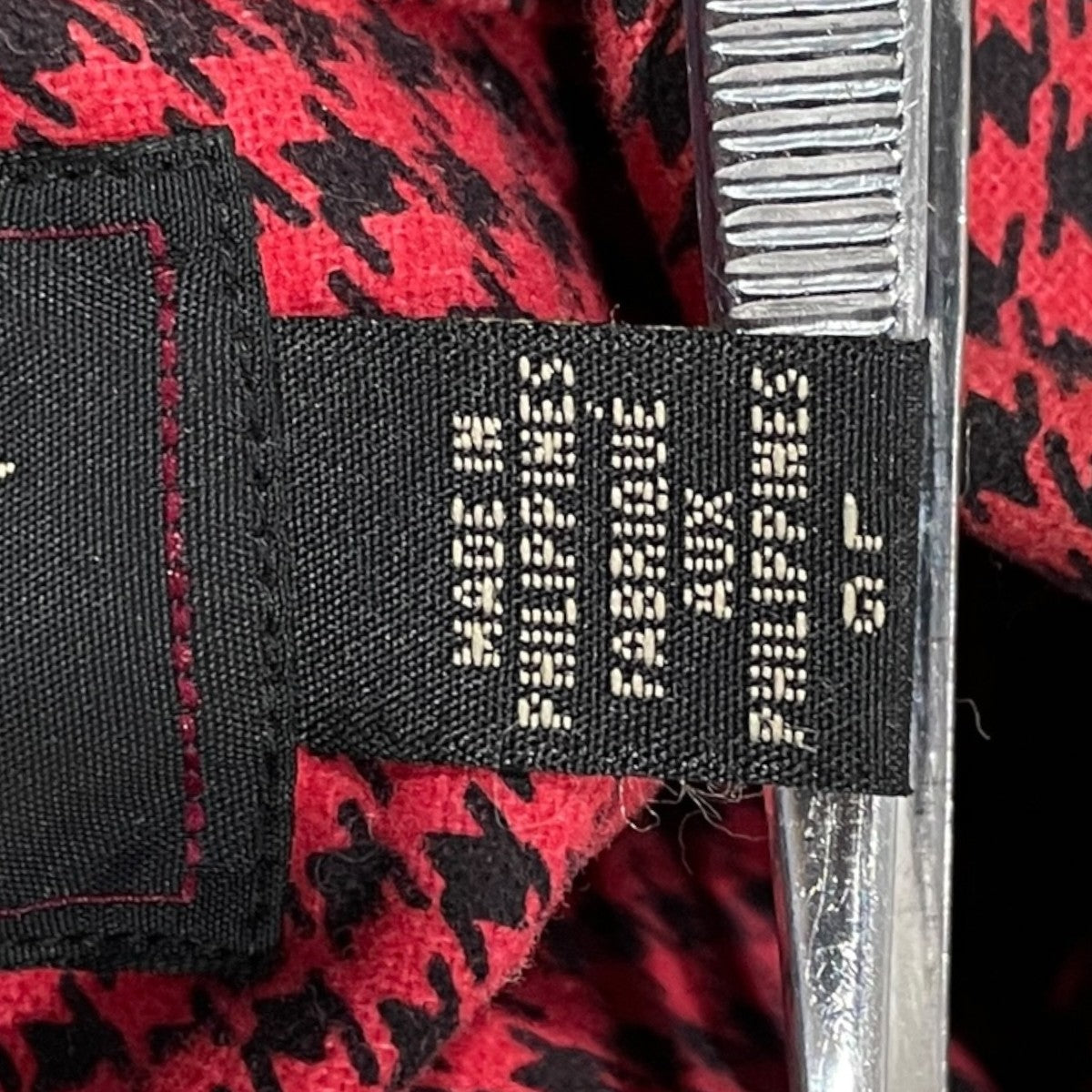 千鳥格子柄オープンカラー長袖シャツ Monterey Houndstooth Check Camp Shirt モントレー ハウンドトゥースチェック キャンプシャツ