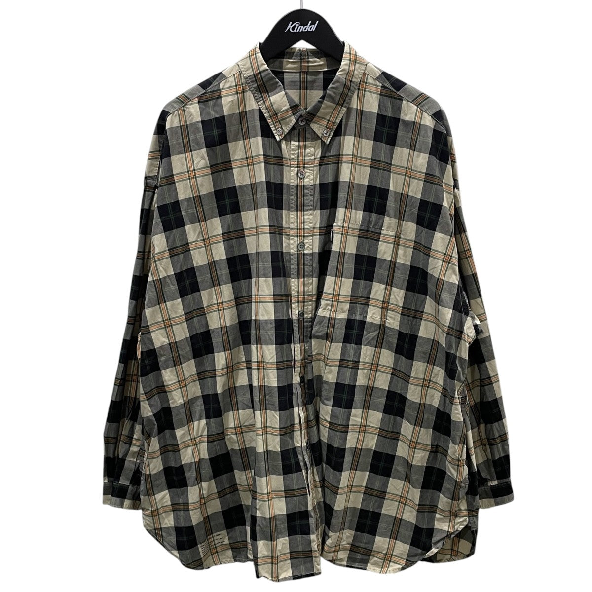 21SS マドラスチェック柄長袖ボタンダウンシャツ UTILITY MADRAS B．D SHIRT ユーティリティ マドラス ボタンダウンシャツ FSW-21-SH_05