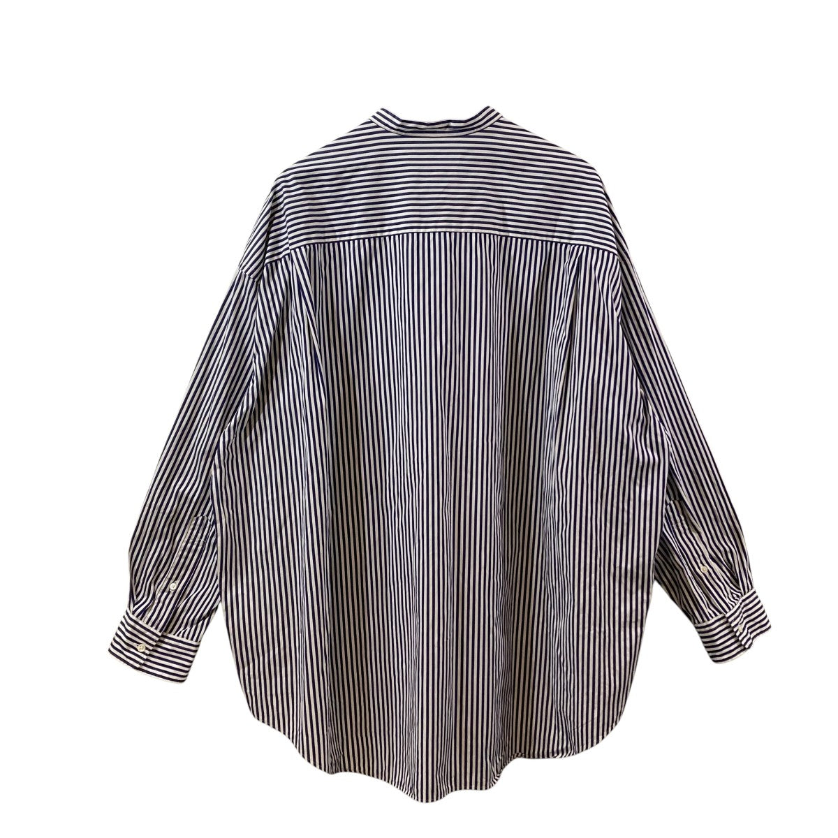 Graphpaper Oversized Band Collar ShirtストライプバンドカラーシャツGM214-50036 古着・中古-2枚目のアイテム画像