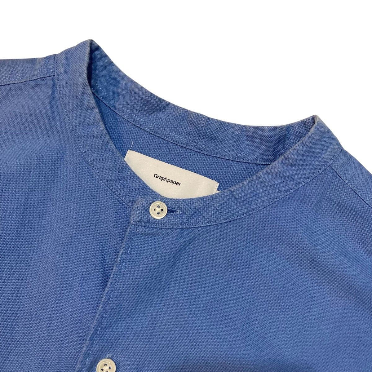 Graphpaper Oxford Oversized L S Band Collar ShirtバンドカラーシャツGM223-50072B 古着・中古-3枚目のアイテム画像