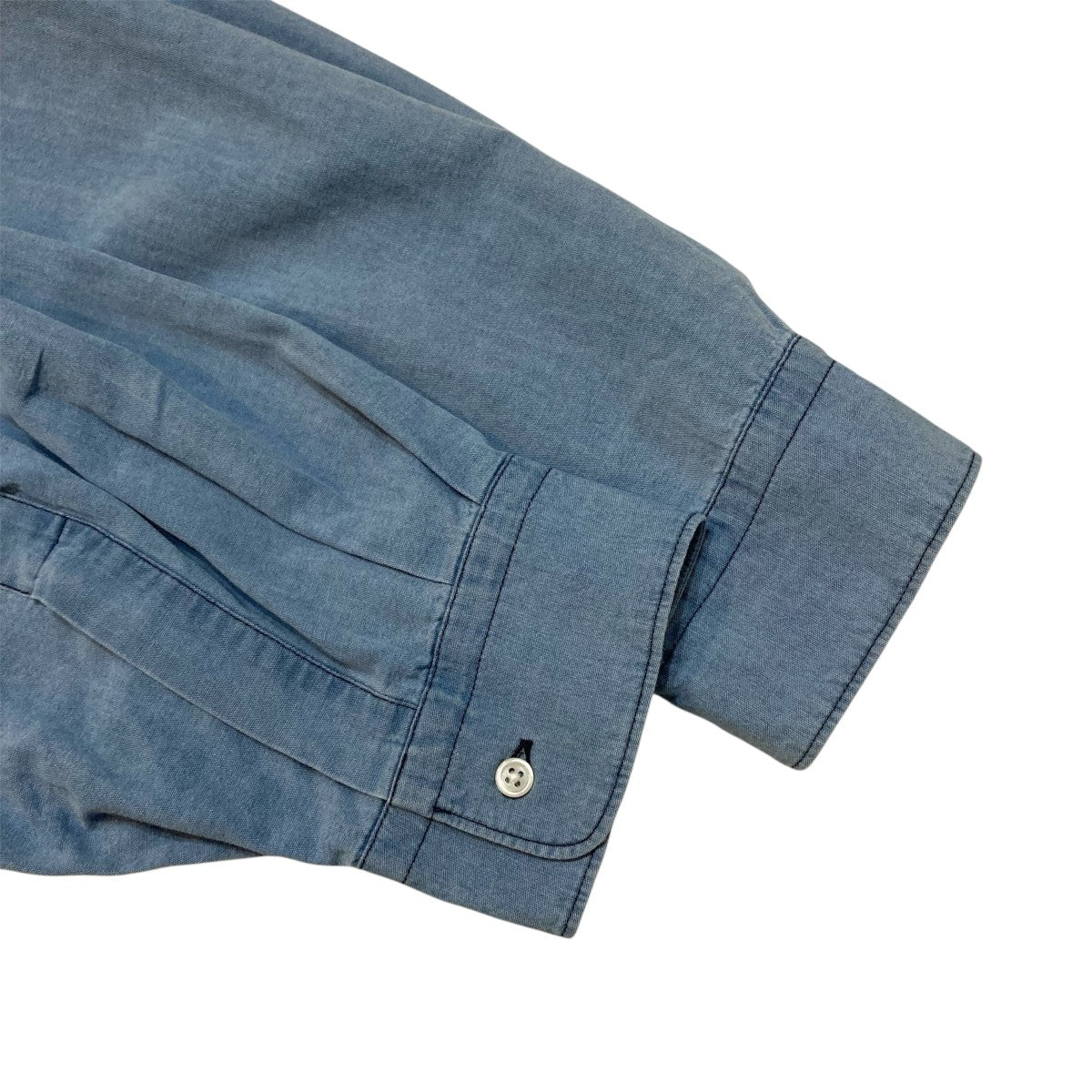 Graphpaper SIDOGRAS Indigo Poplin L S Oversized Band Collar ShirtオーバーサイズバンドカラーシャツGM252-50046 古着・中古-4枚目のアイテム画像