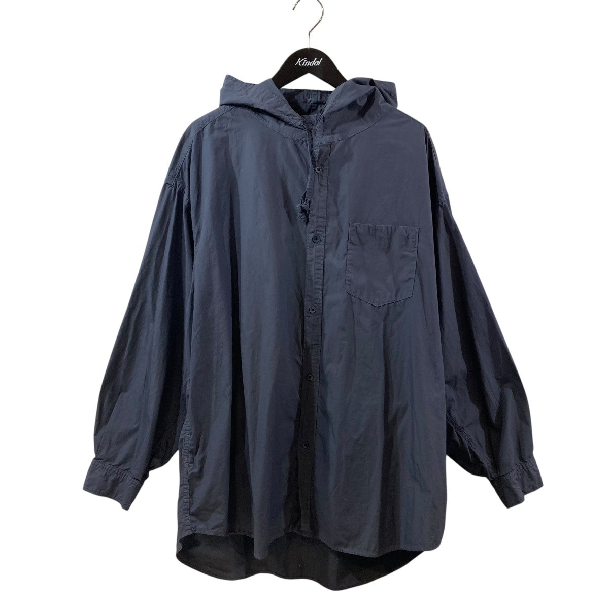 Graphpaper Garment Dyed Suvin Typewriter Oversized Hooded Shirt長袖シャツGM233-50073 古着・中古-1枚目のアイテム画像