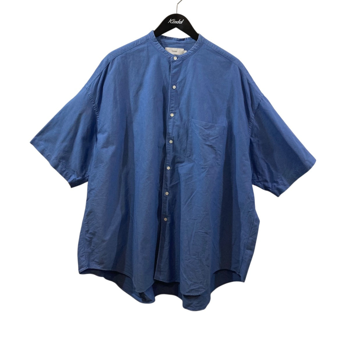 Graphpaper Oxford S S Oversized Band Collar Shirt半袖シャツGM232-50024B 古着・中古-1枚目のアイテム画像