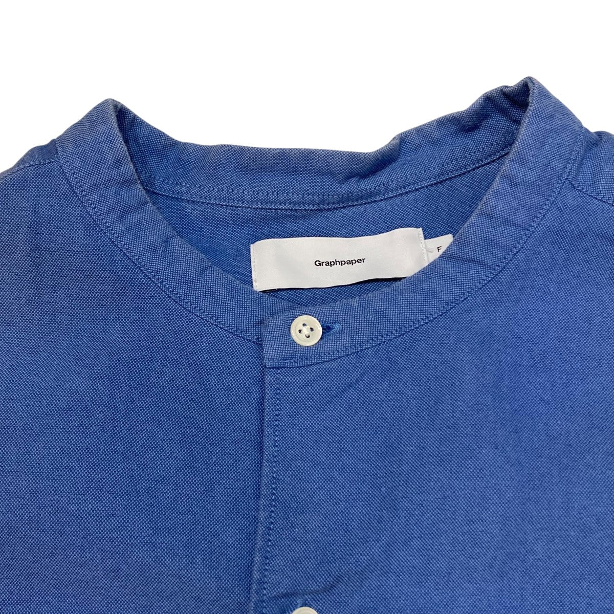 Graphpaper Oxford S S Oversized Band Collar Shirt半袖シャツGM232-50024B 古着・中古-3枚目のアイテム画像