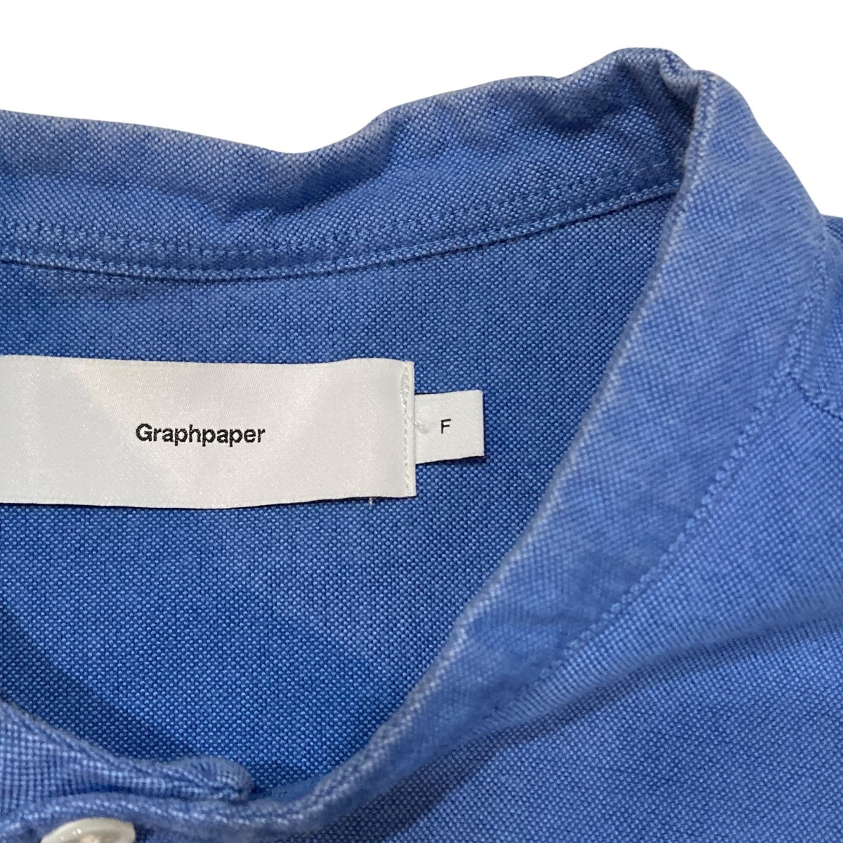 Graphpaper Oxford S S Oversized Band Collar Shirt半袖シャツGM232-50024B 古着・中古-5枚目のアイテム画像