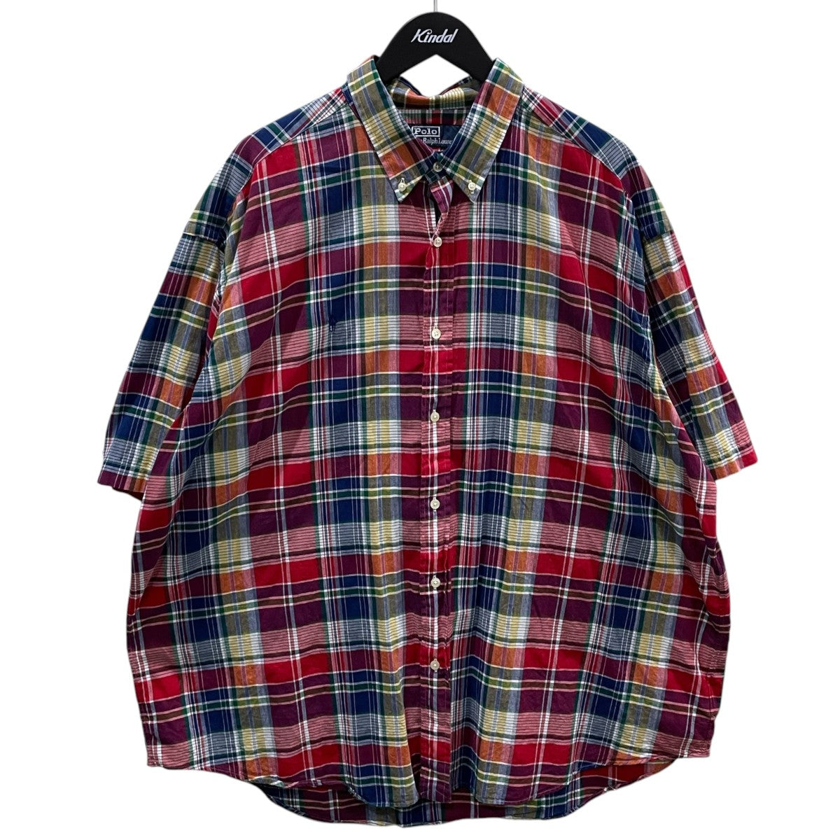 23SS マドラスチェック柄ビッグシルエットシャツ Short Sleeve Shirt ショートスリーブシャツ BIG FIT ビッグフィット 11-01-0209-770