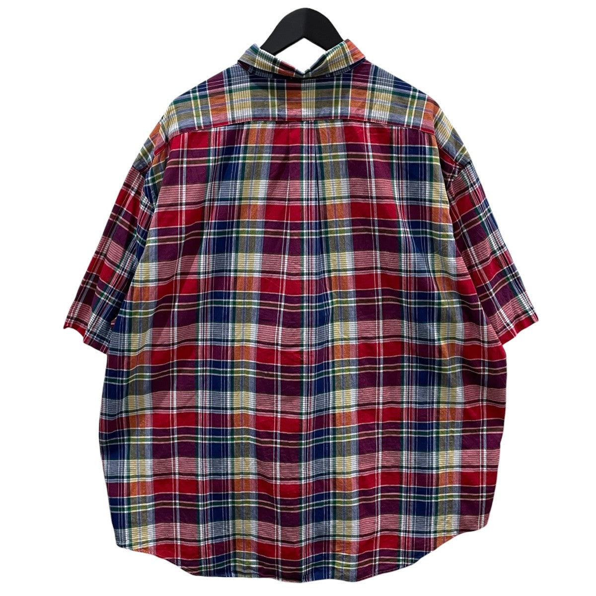 23SS マドラスチェック柄ビッグシルエットシャツ Short Sleeve Shirt ショートスリーブシャツ BIG FIT ビッグフィット 11-01-0209-770