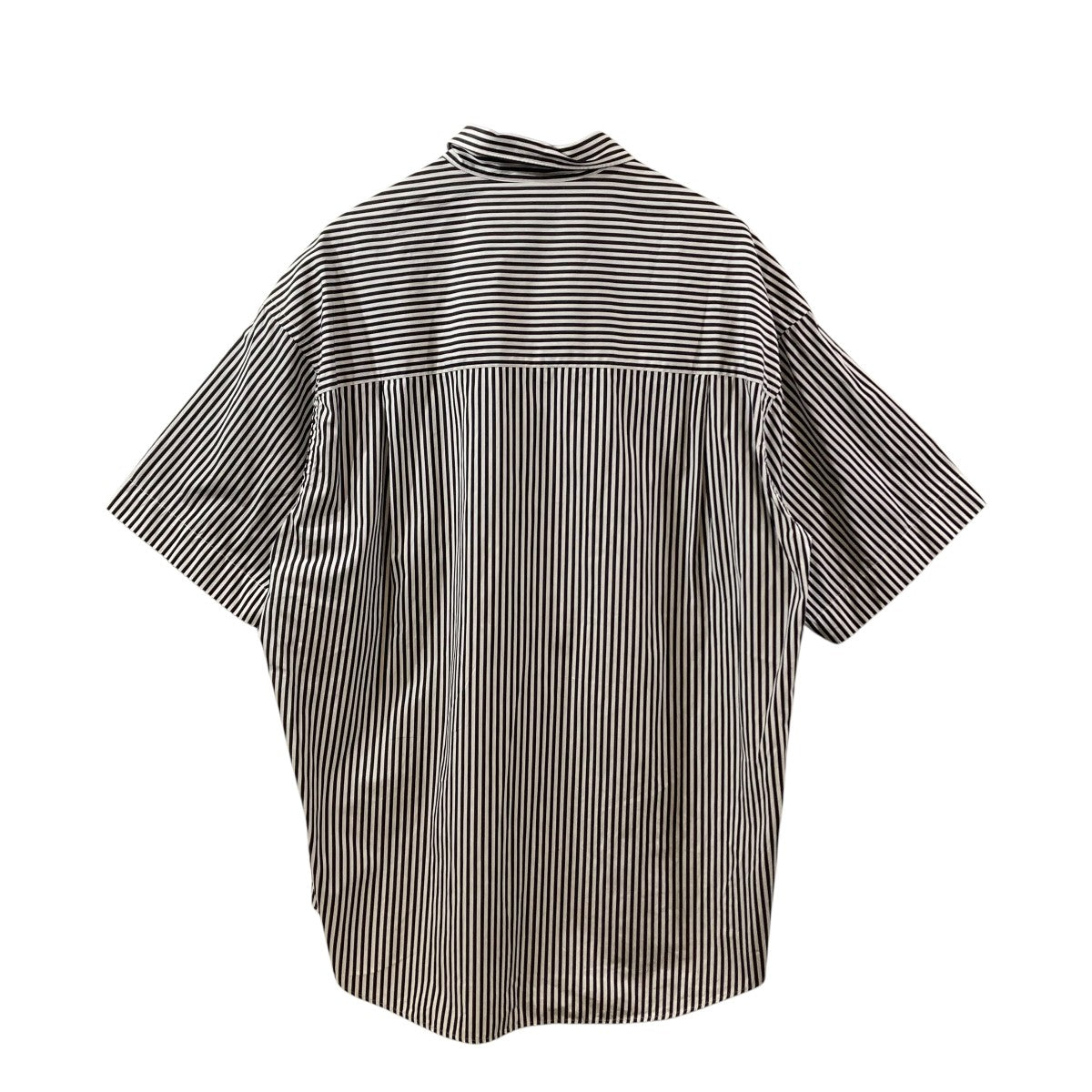 Graphpaper Oversized Regular Collar Shirtストライプ半袖シャツGM212-50263 古着・中古-2枚目のアイテム画像