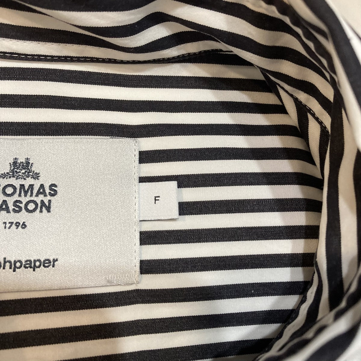 Graphpaper Oversized Regular Collar Shirtストライプ半袖シャツGM212-50263 古着・中古-5枚目のアイテム画像