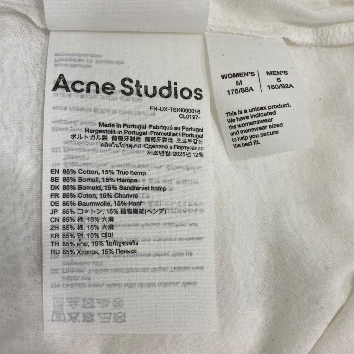 ACNE STUDIOS ロングスリーブTシャツCL0197 古着・中古-6枚目のアイテム画像