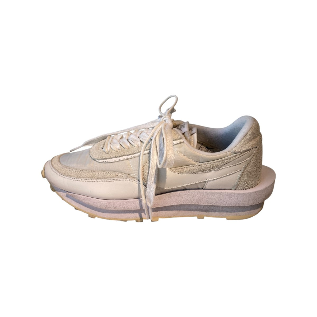 NIKE×sacai LDV Waffle Triple WhiteスニーカーBV0073-101 古着・中古-2枚目のアイテム画像