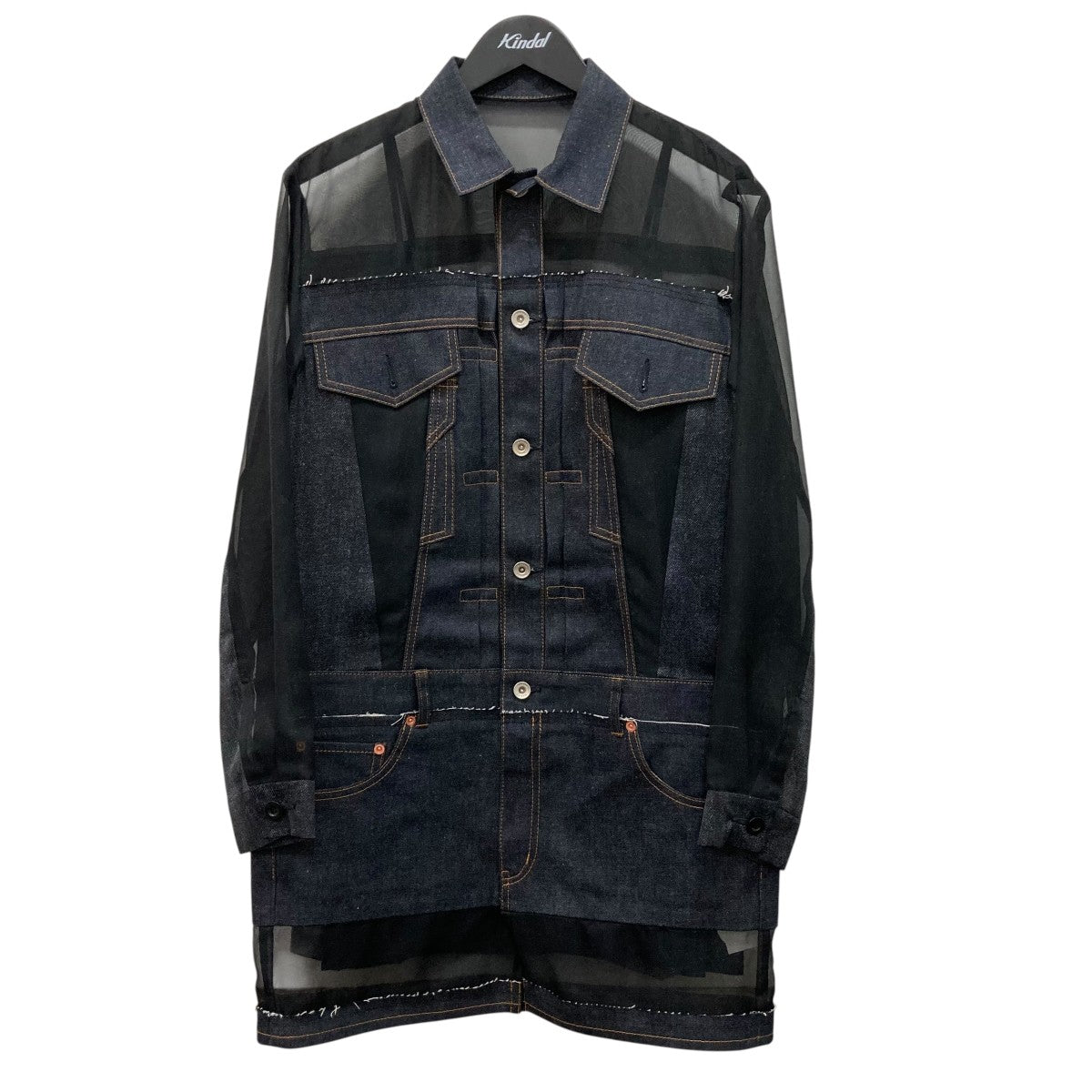 Denim Mix Dress Indigo半袖デニムワンピース2507713