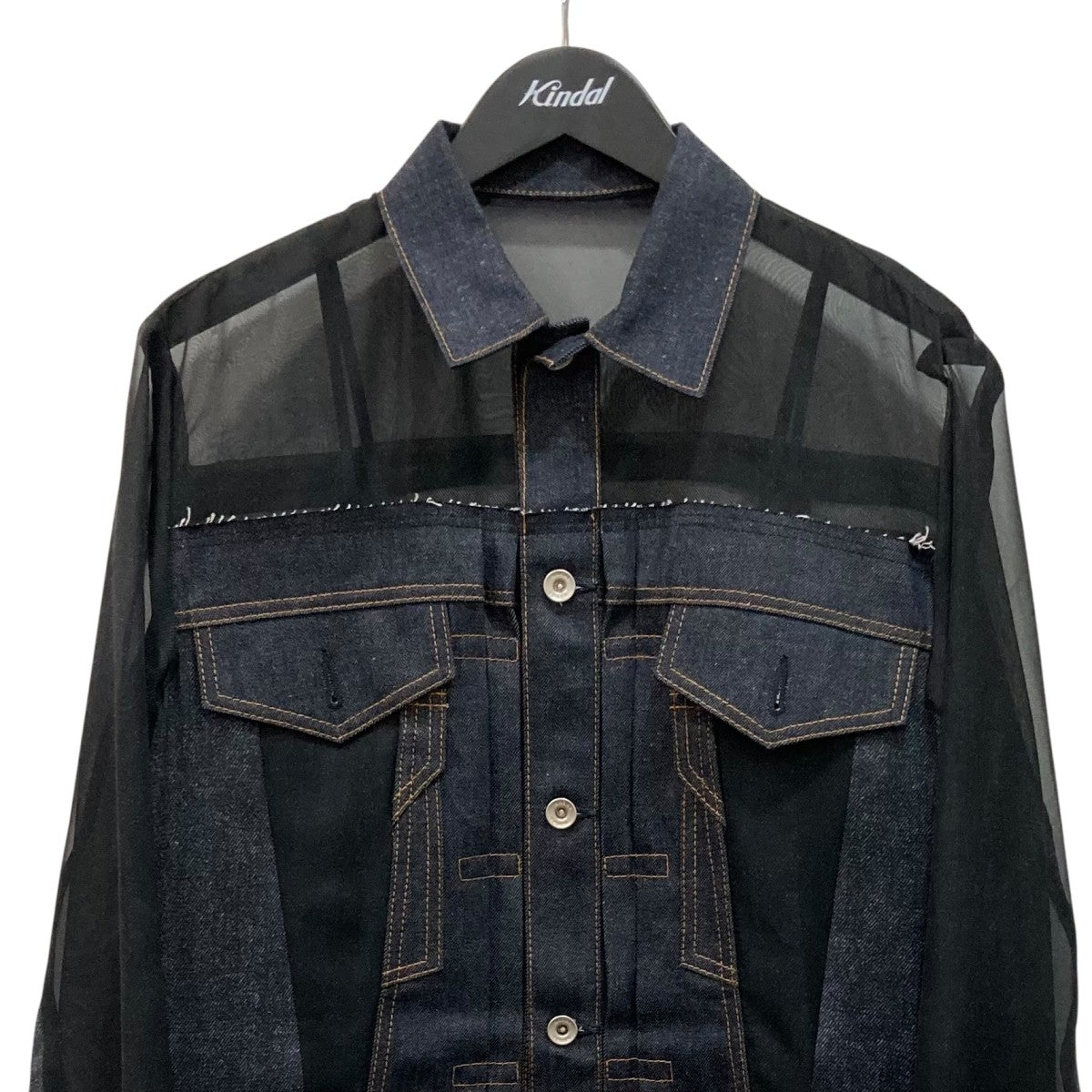 Denim Mix Dress Indigo半袖デニムワンピース2507713