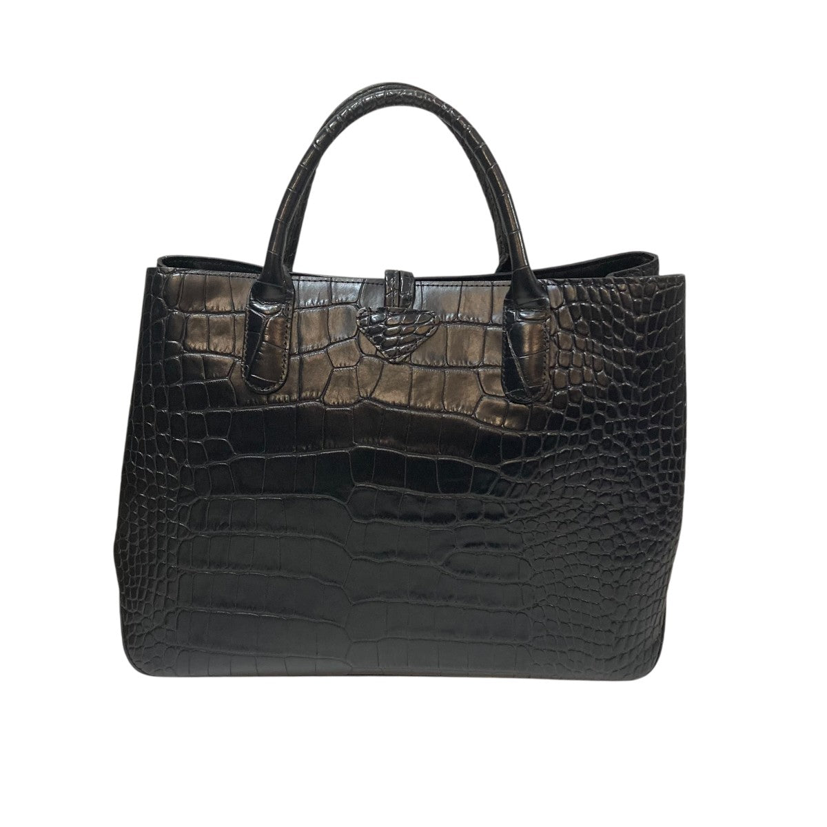 LONGCHAMP クロコ型押し ハンドバッグハンドバッグ 古着・中古-2枚目のアイテム画像