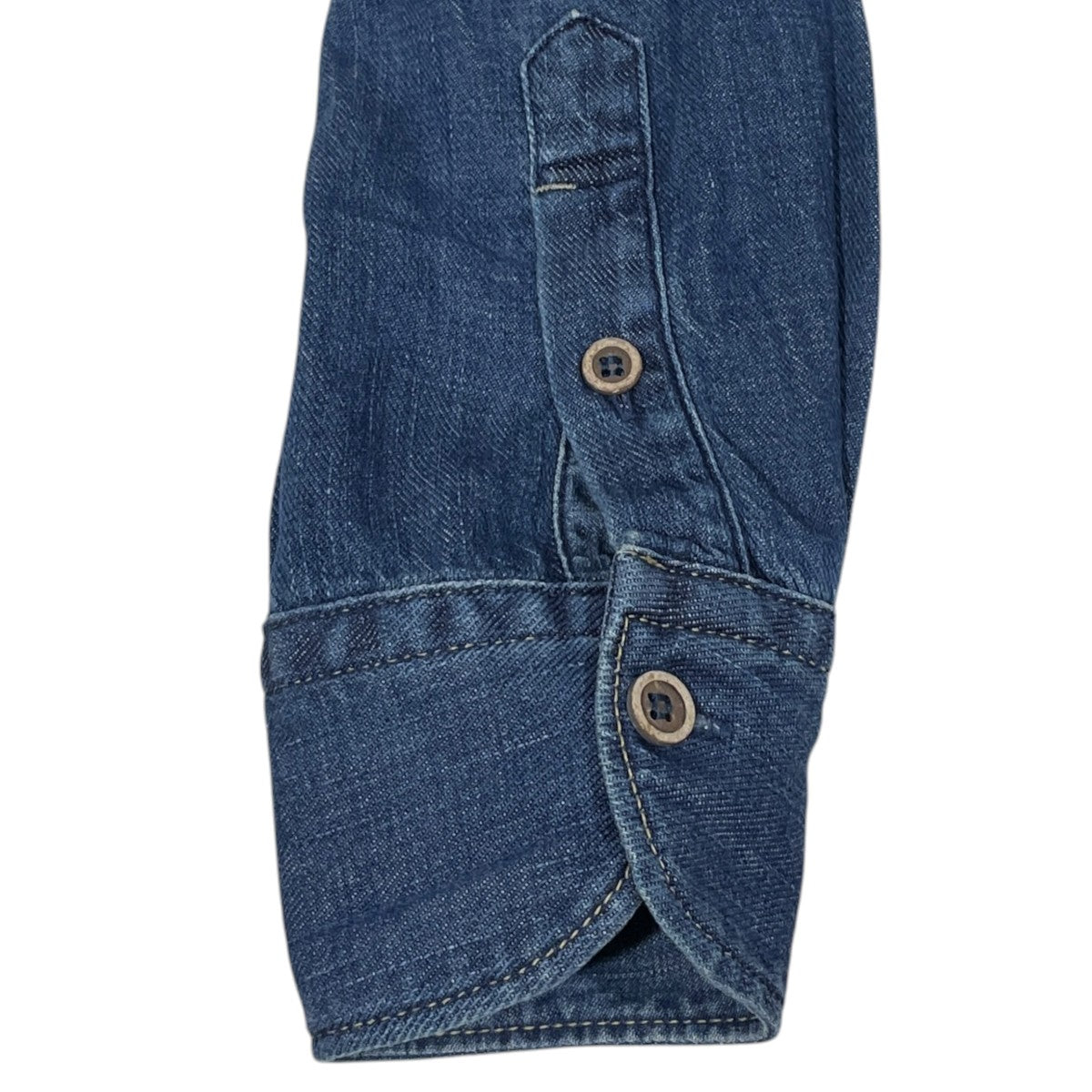 25AW バンドカラーデニムロングワンピース 45プチデニムのタックシャツドレス 71150061