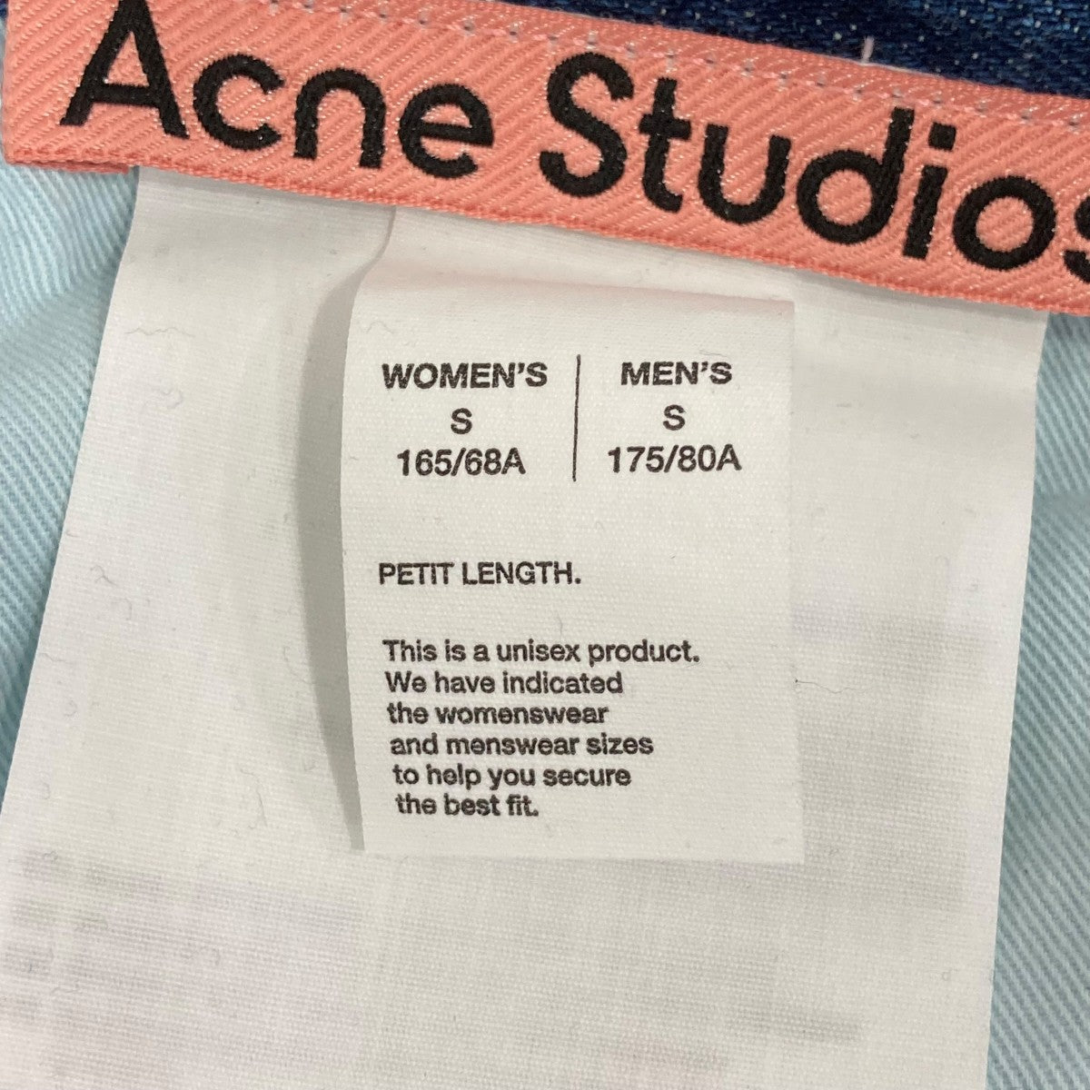ACNE STUDIOS 1981 U MID BLUE TRAFALGARデニムパンツC00114 古着・中古-7枚目のアイテム画像