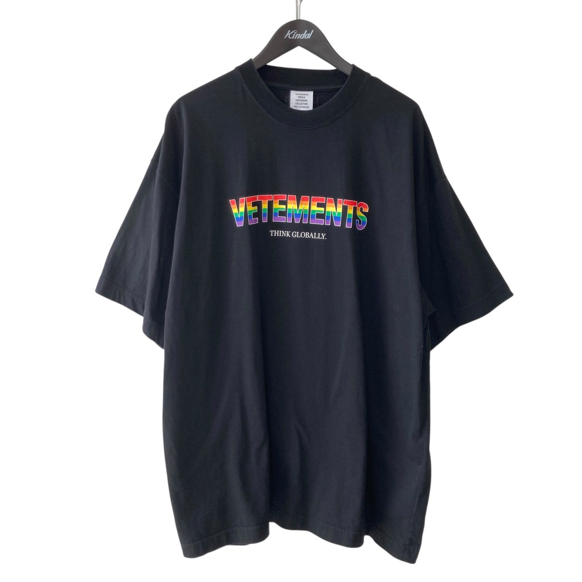 VETEMENTS 21AWRainbow LogoTシャツUA52TR280X 古着・中古-1枚目のアイテム画像