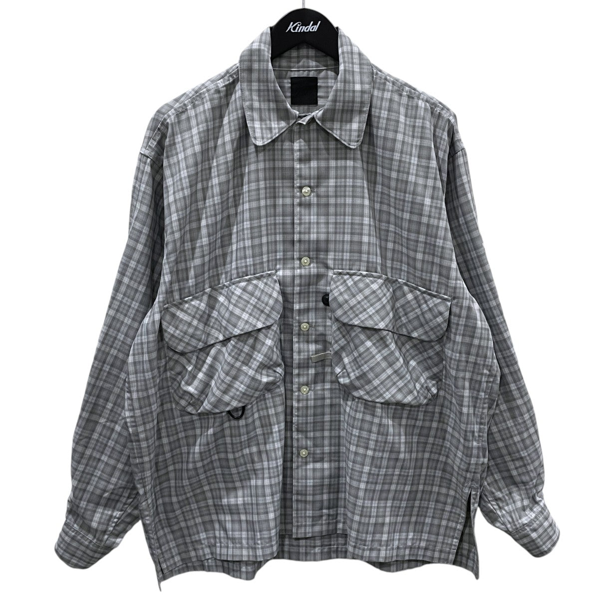 26SS チェック柄シャツ TECH SPORTS OPEN COLLAR SHIRT L／S GREN PLAID BE-82026