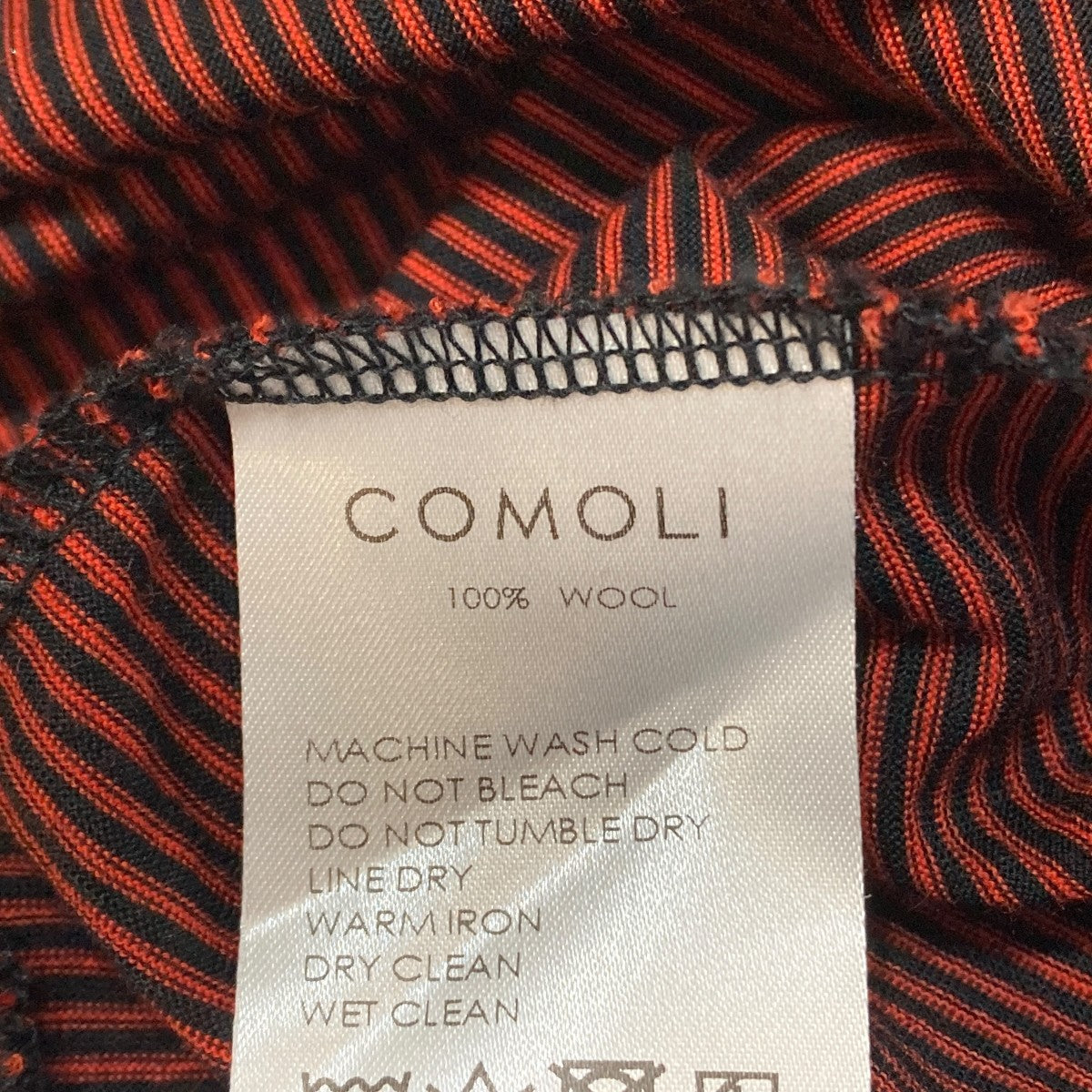 COMOLI(コモリ) サマーウール天竺ボーダーTシャツボーダーボーダーT