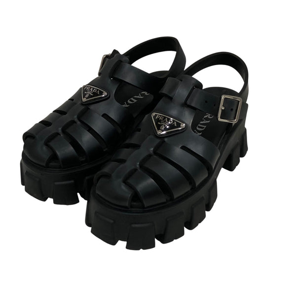 PRADA(プラダ) ラバーフィッシャーマンサンダル ブラック サイズ 35