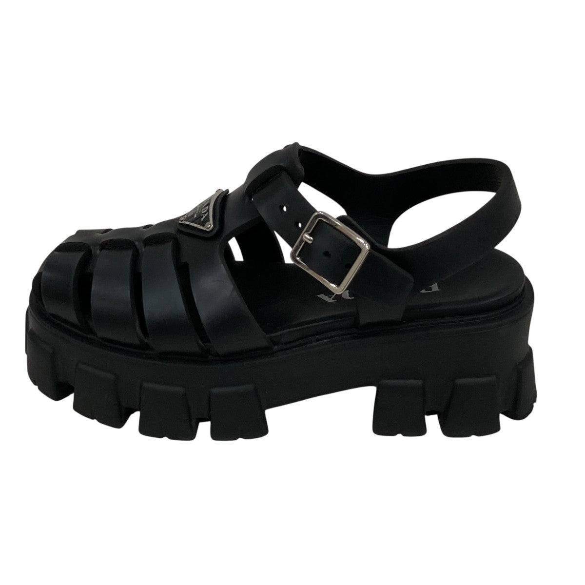 PRADA(プラダ) ラバーフィッシャーマンサンダル ブラック サイズ 35