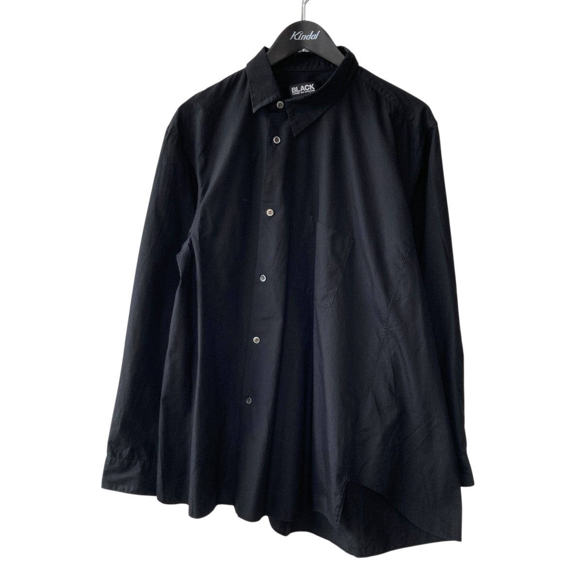BLACK COMME des GARCONS 22AWアシンメトリー 長袖シャツ1J-B012 古着・中古-1枚目のアイテム画像