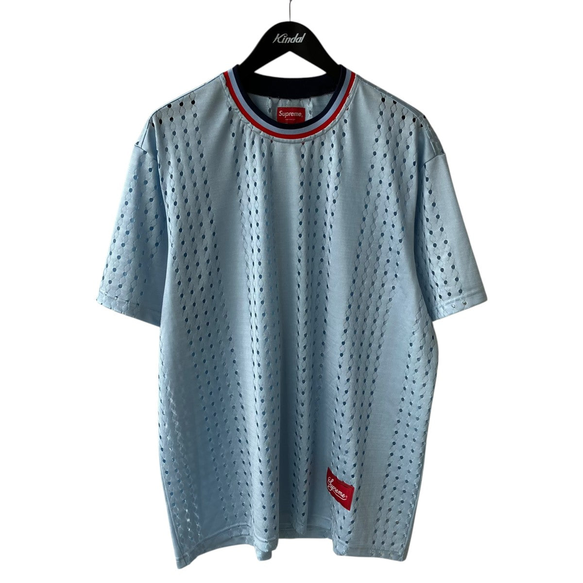 22SSPerforated Stripe Warm Up Top半袖Tシャツ