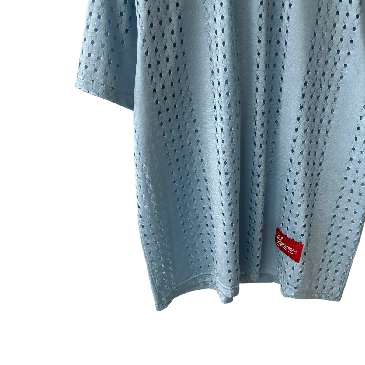 22SSPerforated Stripe Warm Up Top半袖Tシャツ
