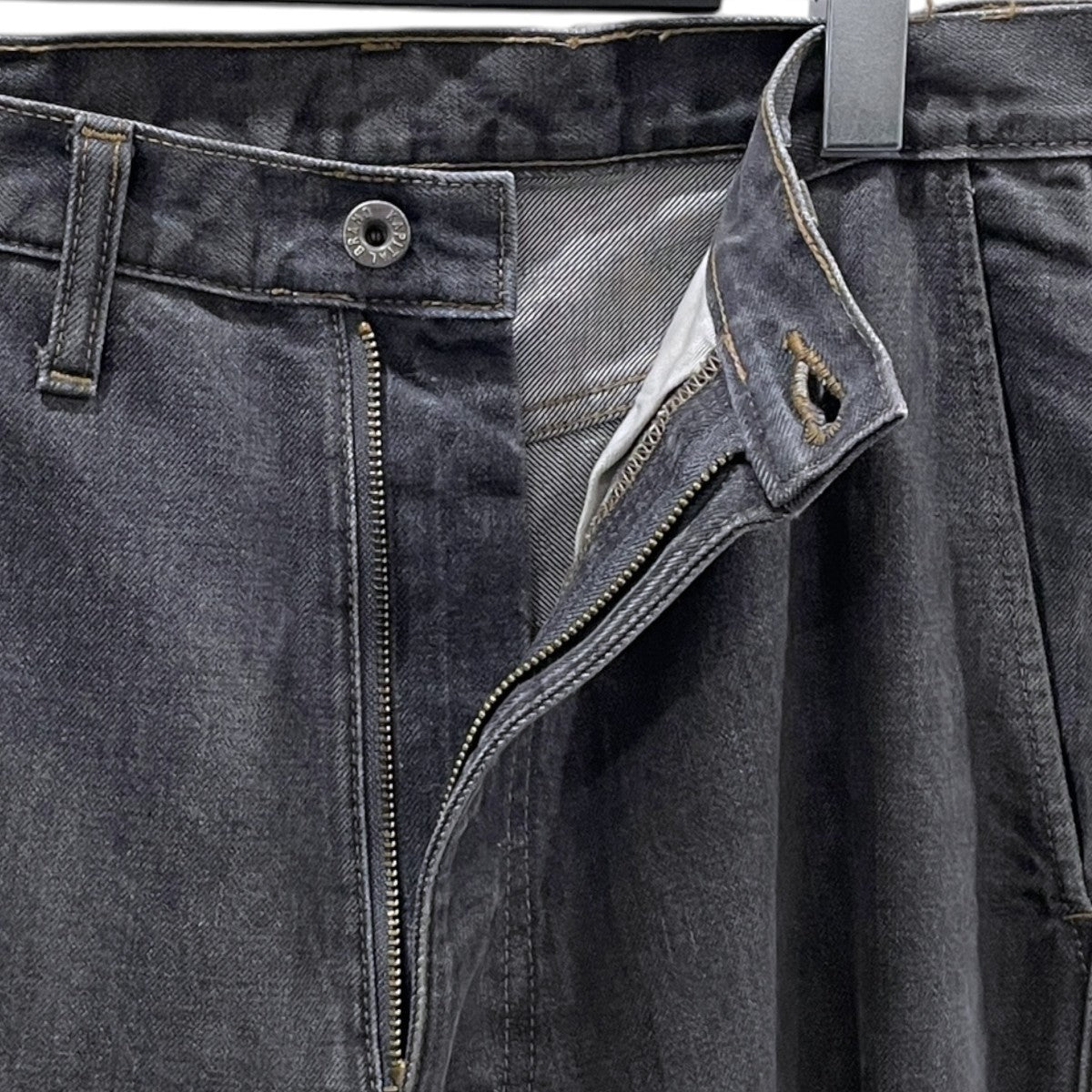 KAPITAL(キャピタル) 23SS 14ozブラック×生成りデニム ポートバギー