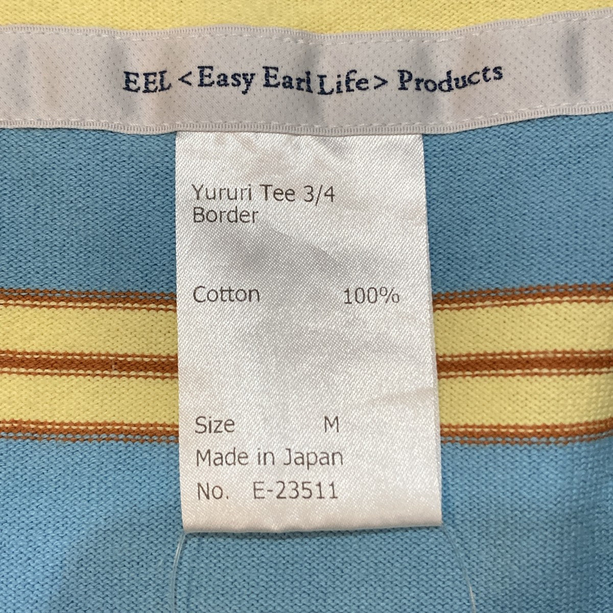Yururi Tee 3／4 Boderボーダー7分袖TシャツE-23511