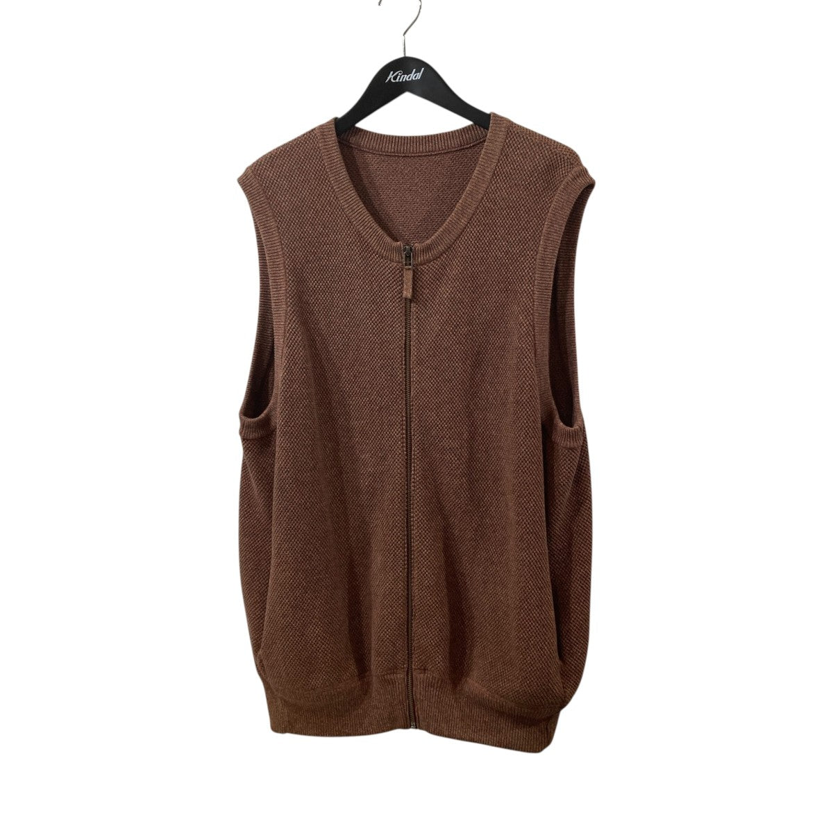 Moss Stitch Zip Vestベスト2201-003