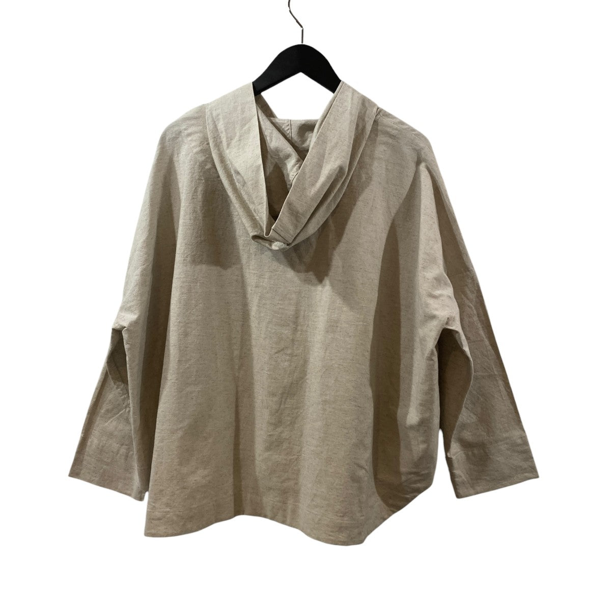 コットンリネンムジフードジャケット　アウターブルゾンパーカーHOODIE
