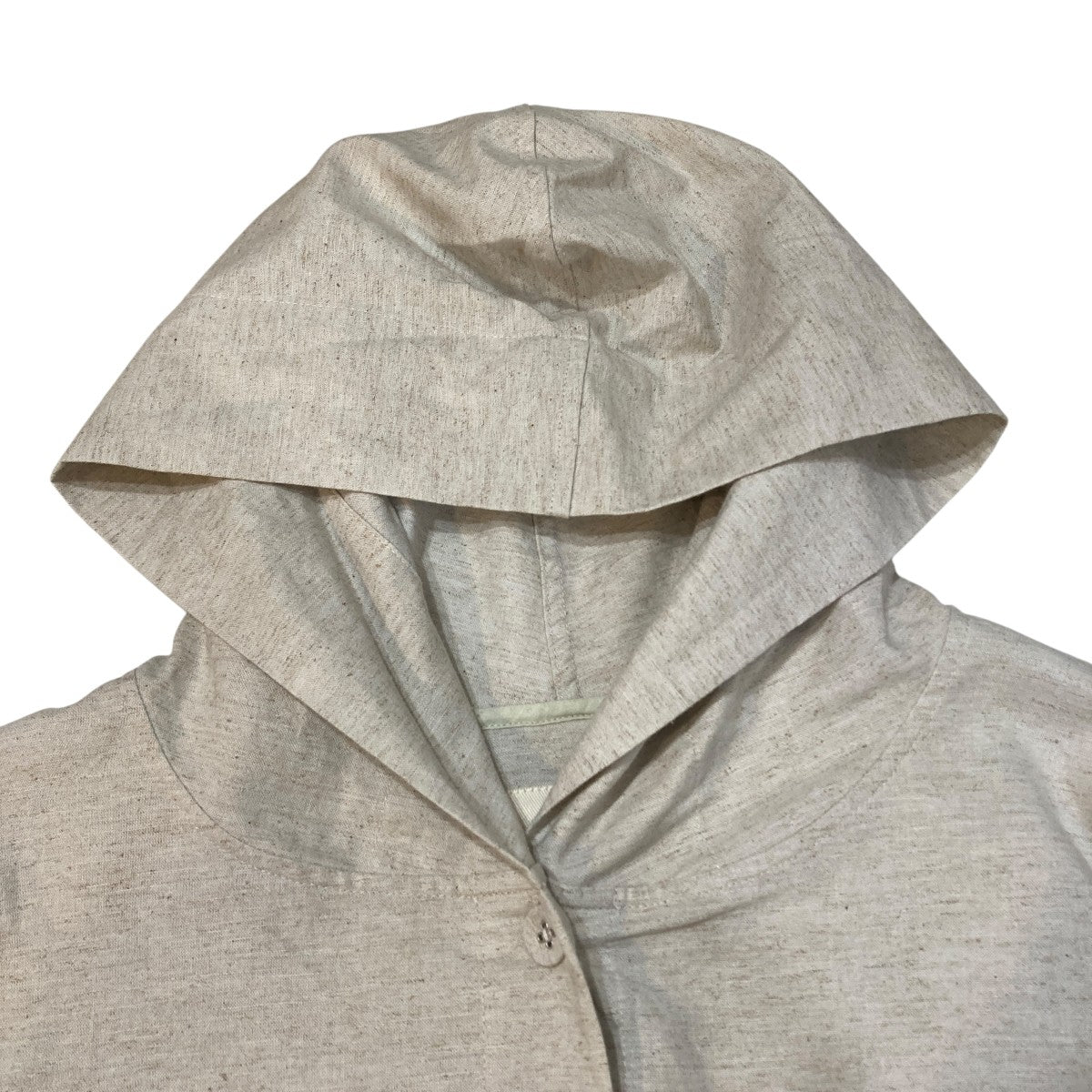 コットンリネンムジフードジャケット　アウターブルゾンパーカーHOODIE
