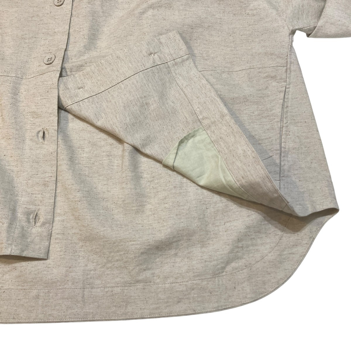 コットンリネンムジフードジャケット　アウターブルゾンパーカーHOODIE
