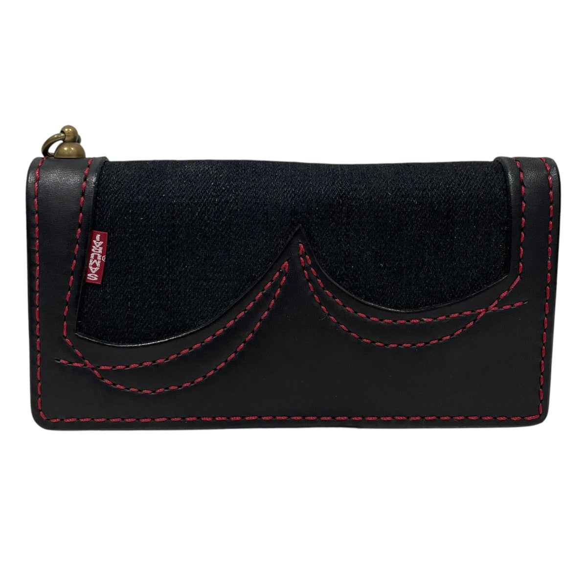 デニムレザーロングウォレット Heavy Leather × Denim Inlay Middle Wallet ヘビィーレザー×デニムインレイ ミドルウォレット