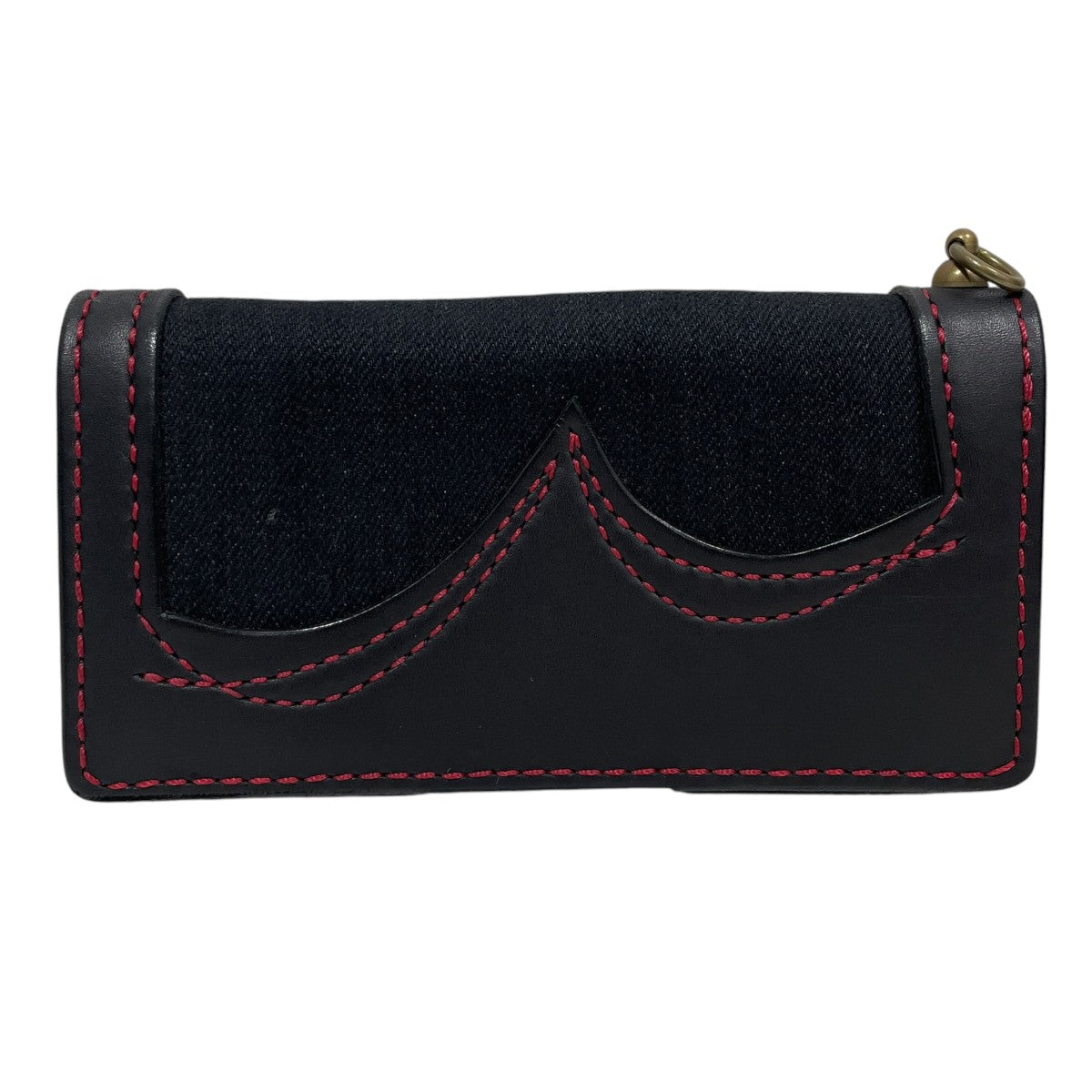 デニムレザーロングウォレット Heavy Leather × Denim Inlay Middle Wallet ヘビィーレザー×デニムインレイ ミドルウォレット