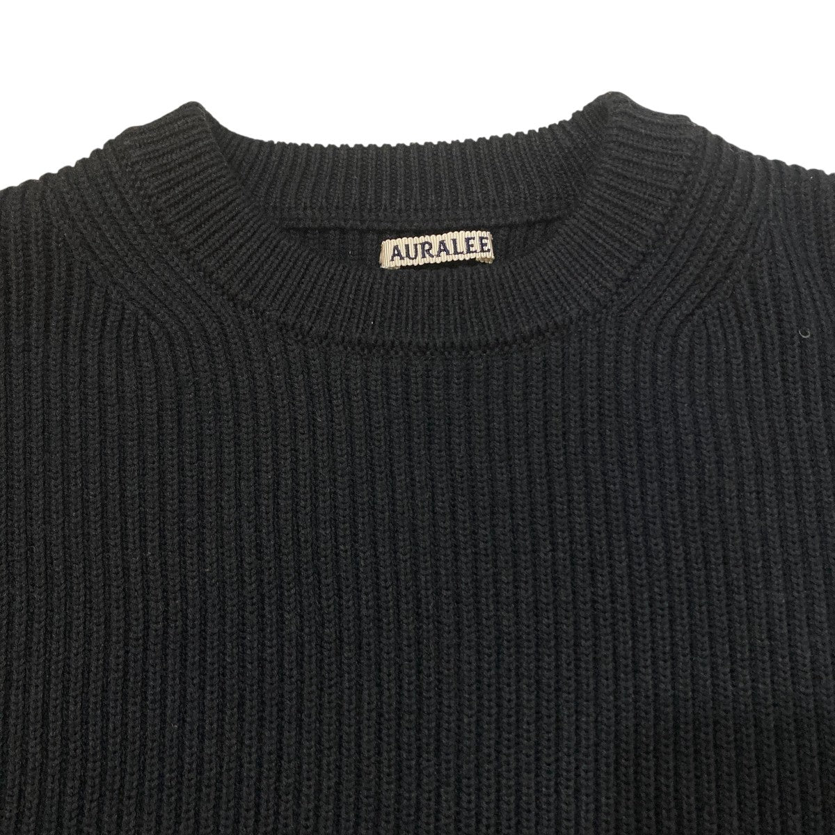 AURALEE SUPER FINE WOOL RIB KNIT BIG P O長袖ニットA7AP02RK 古着・中古-3枚目のアイテム画像