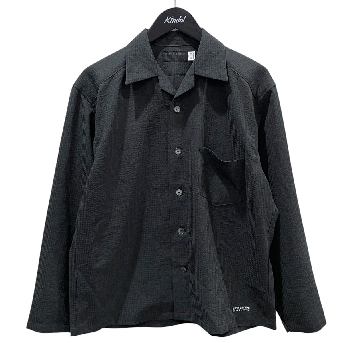 26SS シアサッカーオープンカラー長袖シャツ MONOCHROME Utility L／S Shirt モノクローム ユーティリティ ロングスリーブシャツ TR26SS-406