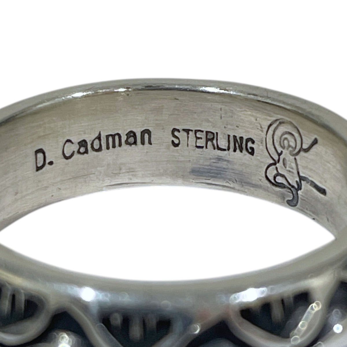 スタンプワークシルバーリング Darrell Cadman ダレル・キャドマン ナバホ族 NAVAJO