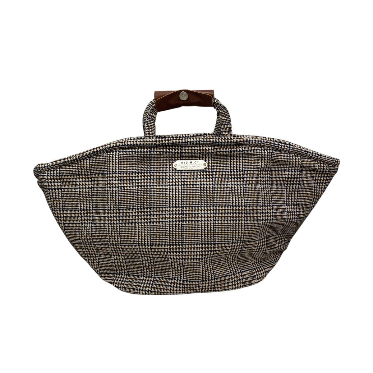 wool glen check marche bagグレンチェックハンドバッグ