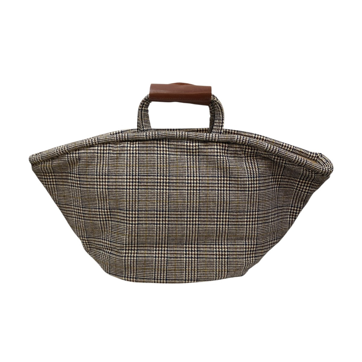wool glen check marche bagグレンチェックハンドバッグ