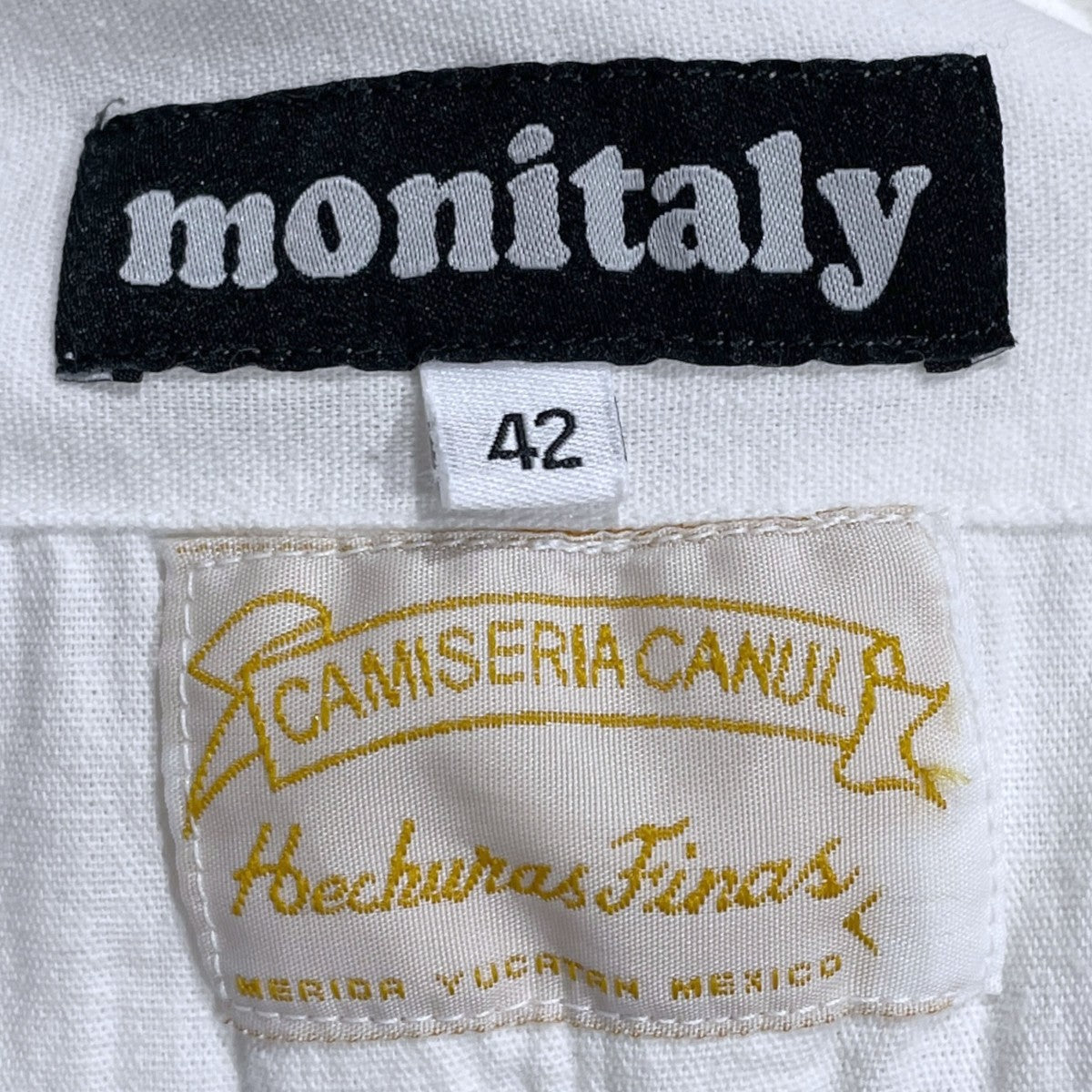 MONITALY(モニタリー) オープンカラー長袖シャツ L／S Canul Manta