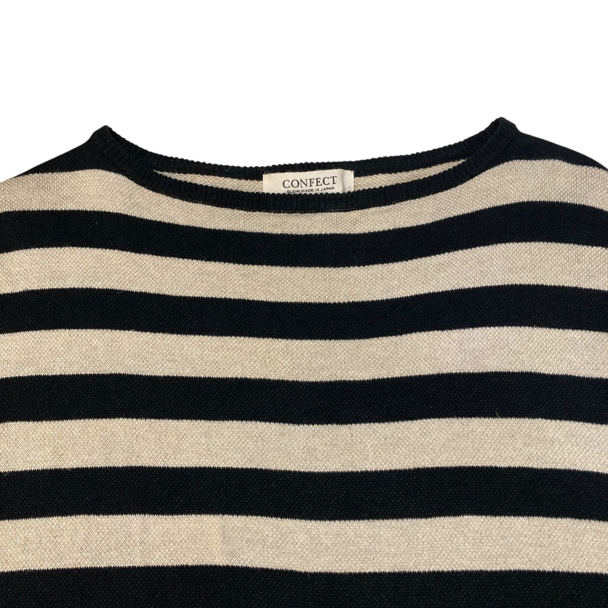 Linen Bamboo Boat-Neck Knit Jumperボーダーボーダーニット02261-0028