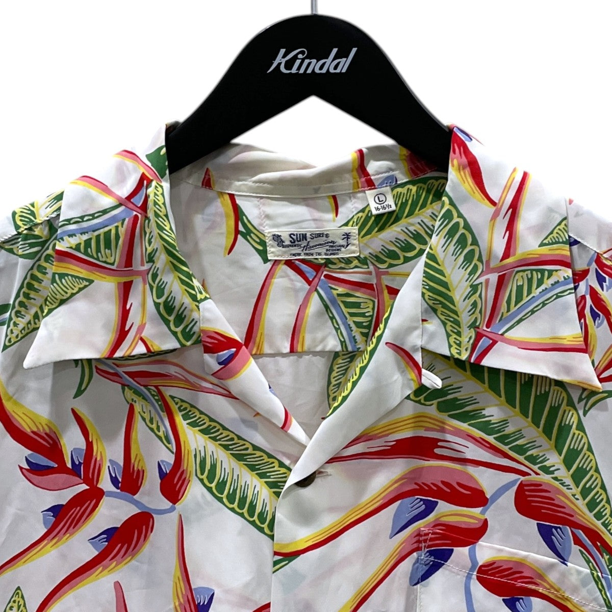 17SS オープンカラー半袖シャツ アロハシャツ HANGING HELICONIA ハンギング・ヘリコニア SS37463