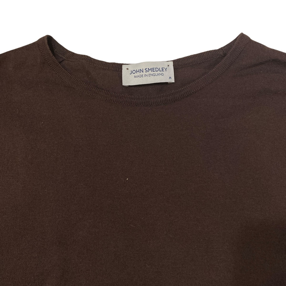 JOHN SMEDLEY(ジョンスメドレー) 半袖ニット ブラウン サイズ M