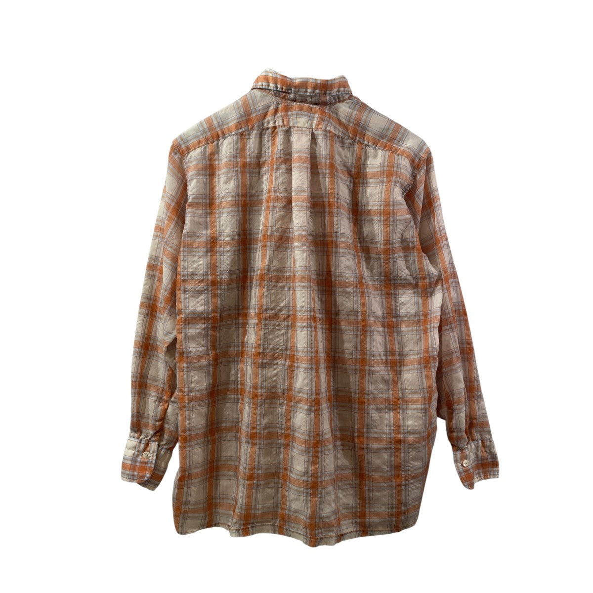 WOOL ONE PIECE COLLAR SHIRTSチェック長袖シャツMT4103-0609