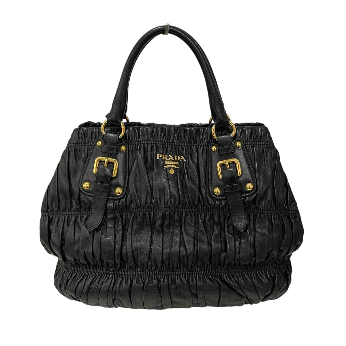 PRADA ナッパゴーフレハンドバッグ 古着・中古-1枚目のアイテム画像